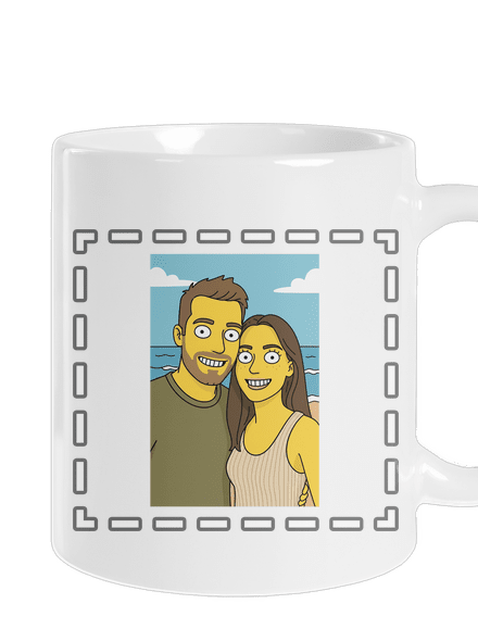 Simpsonovi z vlastní fotky klasický hrnek White