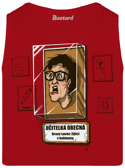 Učitelka obecná pánské tílko Red