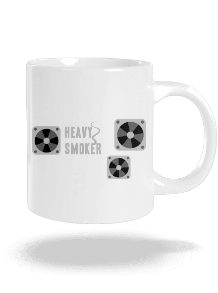 Heavy smoker velký hrnek White