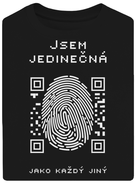 Jsem jedinečný unisex tričko oversized Black