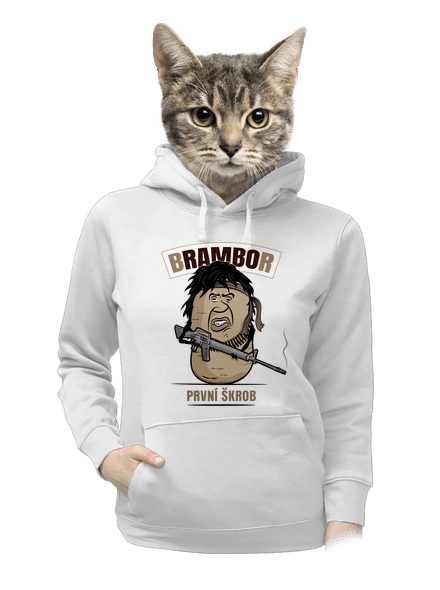 Brambor dámská mikina klokanka White