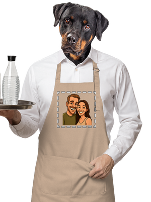 Karikatura z vlastní fotky zástěra Rope