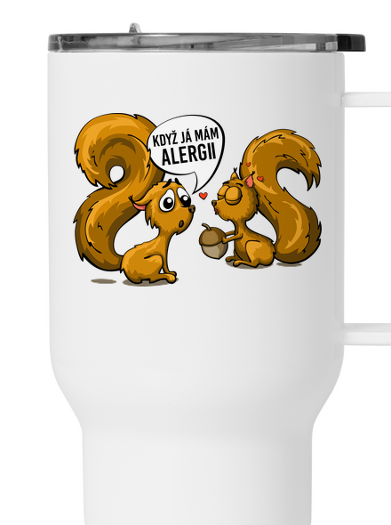 Alergická veverka termohrnek White