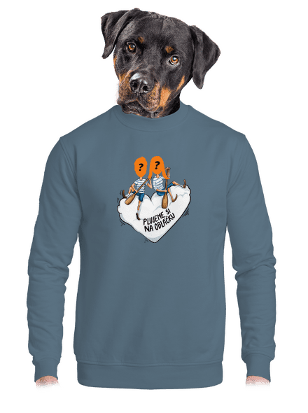 Na obláčku unisex mikina bez kapuce Nordic Blue