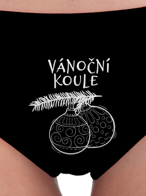 Vánoční koule dámské kalhotky Black