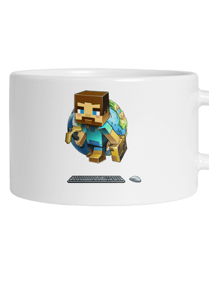 B17: Minecraft hrnek makronka White