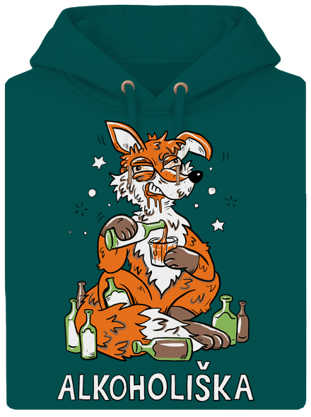 Alkoholiška unisex mikina premium Emerald Green