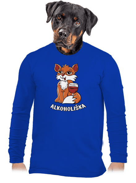 Vínová Alkoholiška pánské dlouhý rukáv Royal Blue