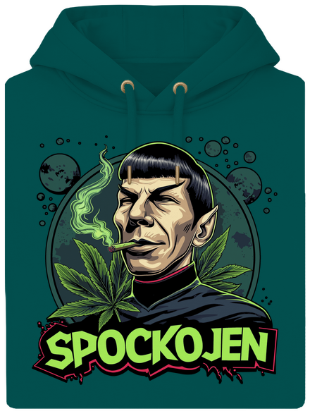 Spockojen unisex mikina premium Emerald Green