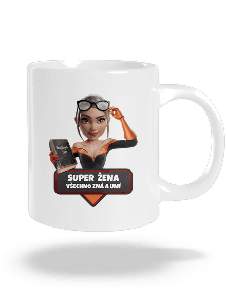 Super máma velký hrnek White