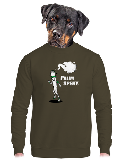 Pálím špeky unisex mikina bez kapuce Urban Khaki