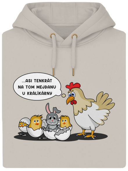 Mejdan u králíkárny unisex mikina premium Pastel Macchiato
