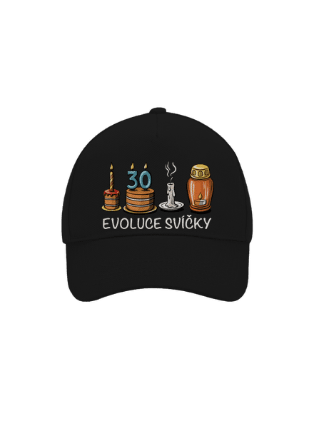 Evoluce svíčky kšiltovka baseballka Black