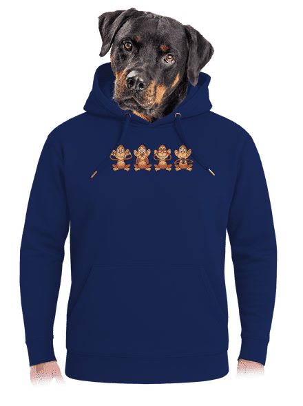 Opička s mobilem unisex mikina premium Navy