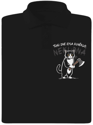Neklidná kočka pánská polokošile Black