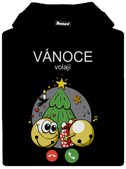 Vánoce volají dětská mikina klokanka Black
