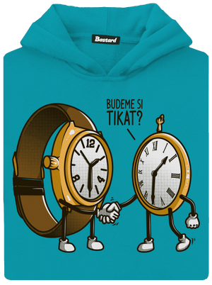 Tikání dětská mikina klokanka Hawaiian Blue