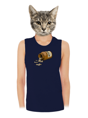 Music Pills dámské tílko volné Navy