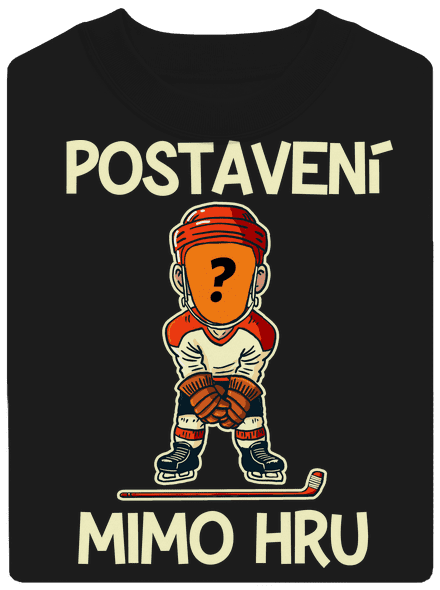 Postavení mimo hru unisex mikina bez kapuce Black