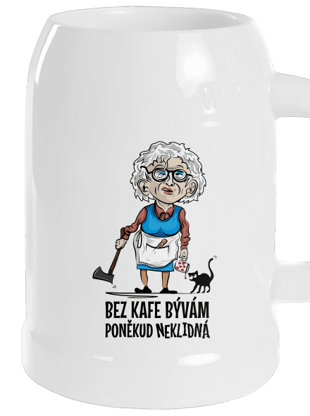 Neklidná bez kafe půllitr White