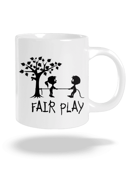 Fair play velký hrnek White