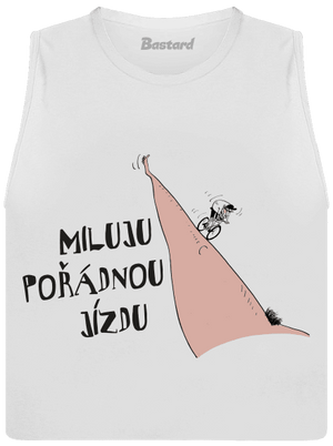 Miluju jízdu dámské tílko volné White