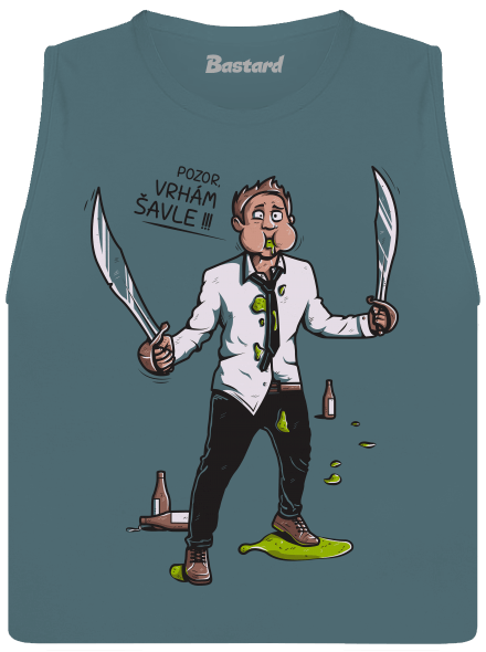 Vrhám šavle dámské tílko volné Heather Deep Teal