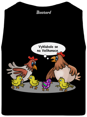 Velikonoční kuře pánské tílko Black