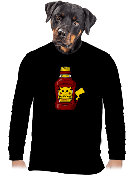 Piketchup pánské dlouhý rukáv Black