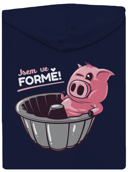 Ve formě pánská mikina na zip Navy