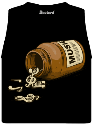 Music Pills dámské tílko volné Black