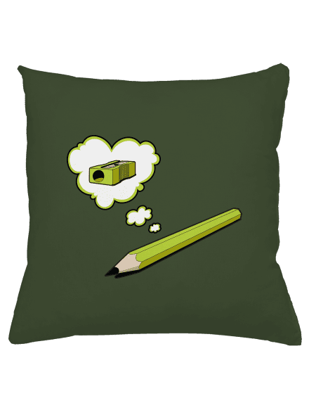 Tužka a Ořezávátko polštář Olive Green