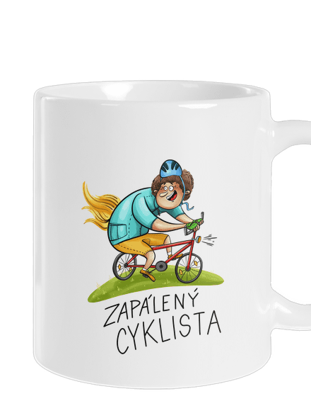 Zapálený cyklista klasický hrnek White