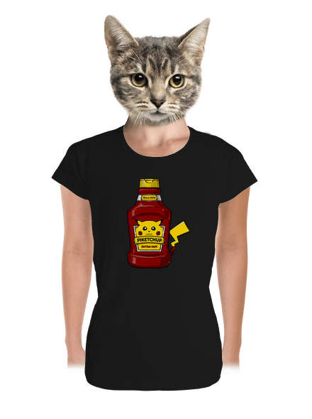Piketchup dámské tričko premium Black