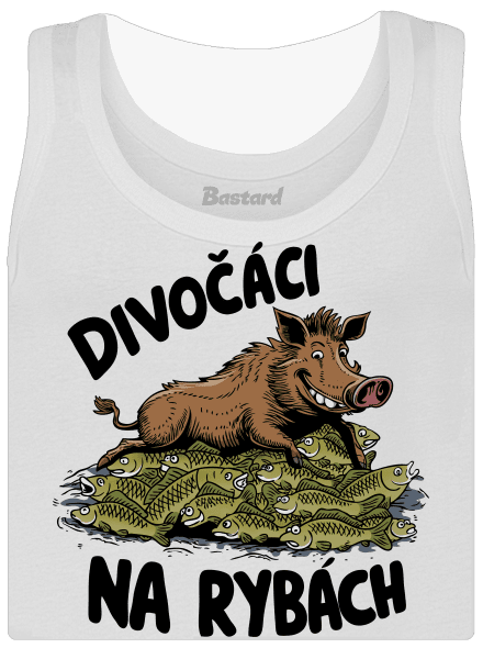 Divočáci na rybách dámské tílko klasické White