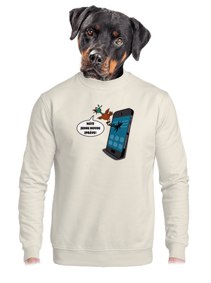 unisex mikina bez kapuce