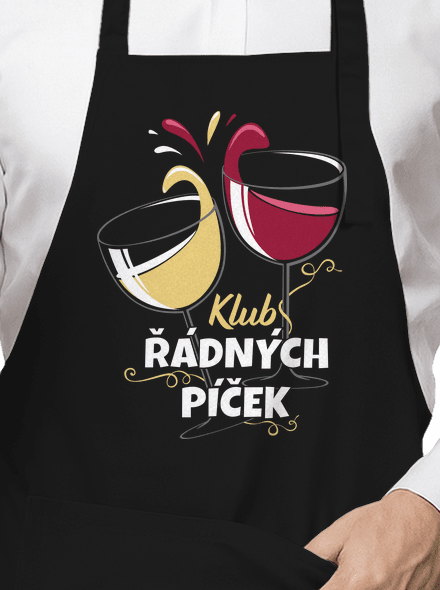 Klub řádných píček zástěra Black