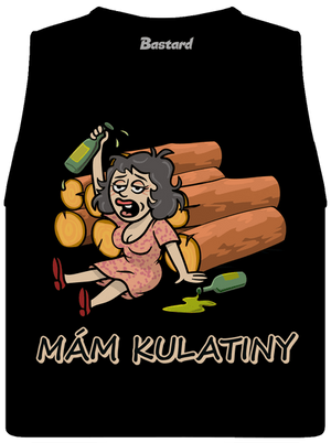 Mám kulatiny dámské tílko volné Black