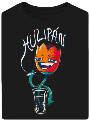 Hulipán unisex tričko oversized Black