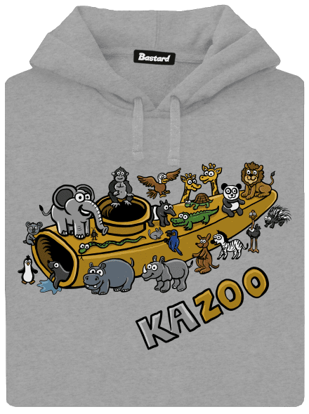 KaZoo pánská mikina klokanka Light Melange