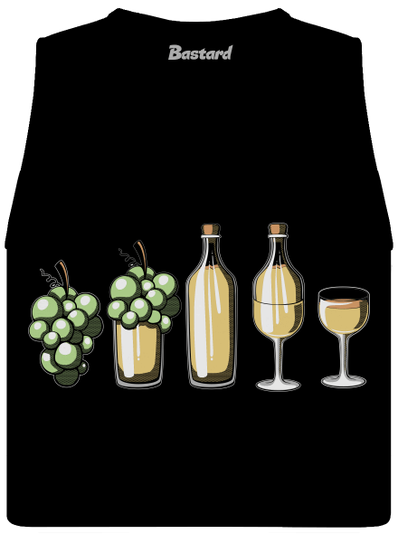 Evoluce bílého vína dámské tílko volné Black