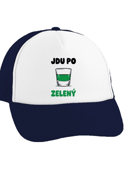 Jdu po zelený kšiltovka truckerka French Navy cap