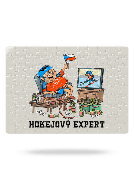 Hokejový expert puzzle White