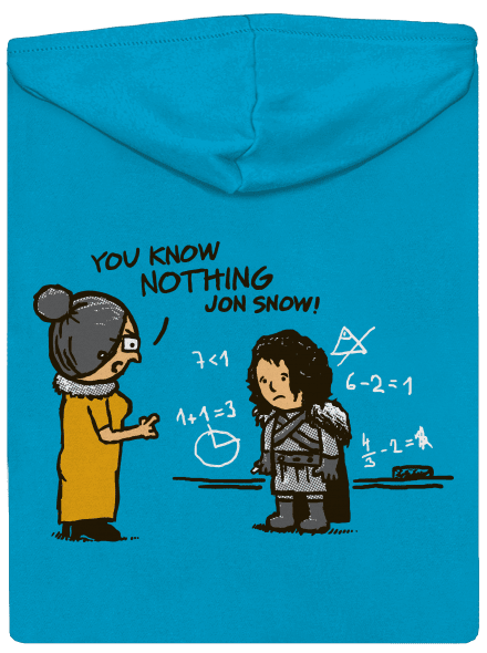 You Know Nothing dámská mikina na zip Blue Atol