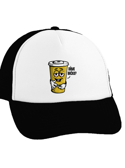 Dáme brčko? kšiltovka truckerka Black cap