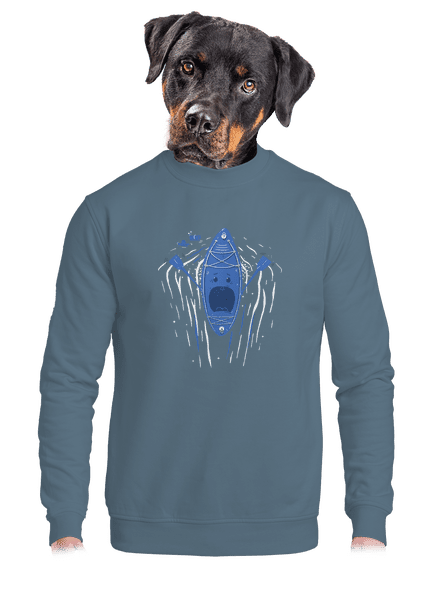Ahhhh! unisex mikina bez kapuce Nordic Blue