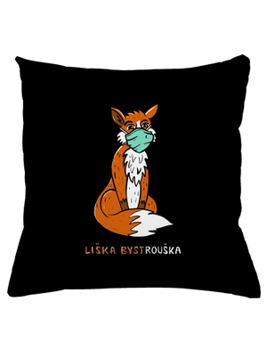 Liška Bystrouška polštář Black