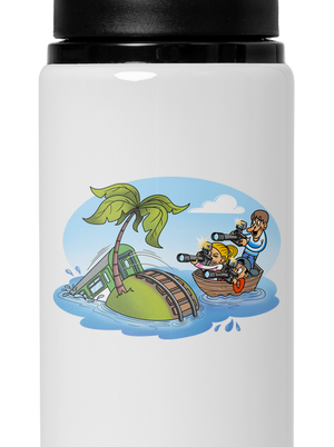 Ostrov železnice lahev na vodu White