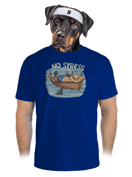 No stress pánské sportovní tričko Royal Blue Mal