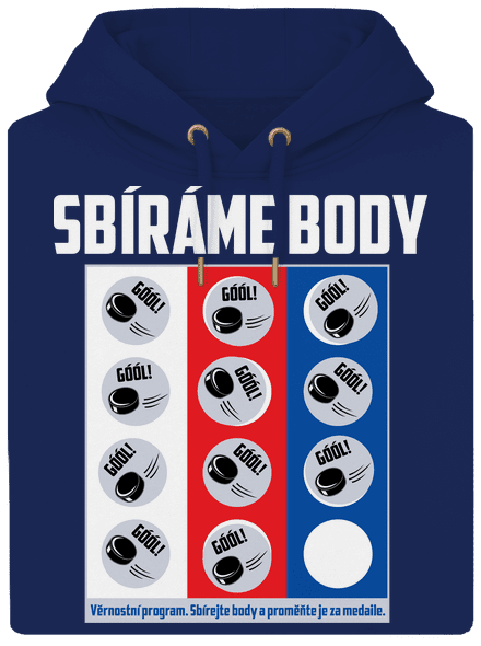 Sbíráme body - hokej unisex mikina premium Navy